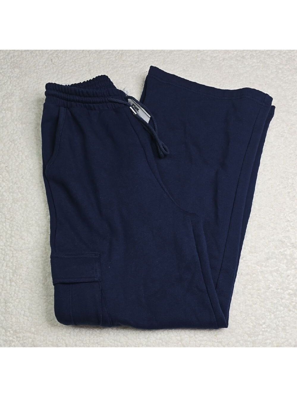 3343 NWT PINK Campus Fleece Wide-Leg Cargo Sweatpants Sz Small